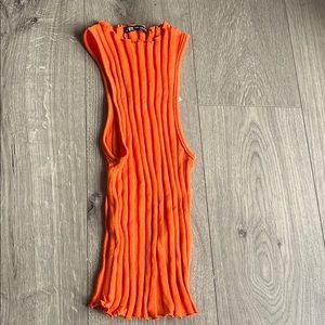 NEW Super stretchy orange tank Zara